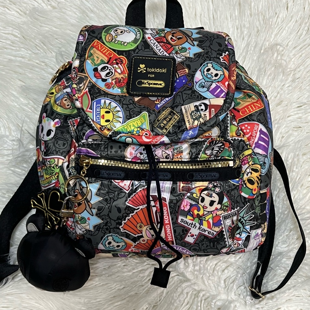 Tokidoki x Lesportsac Piccolina Giramondo backpack EUC